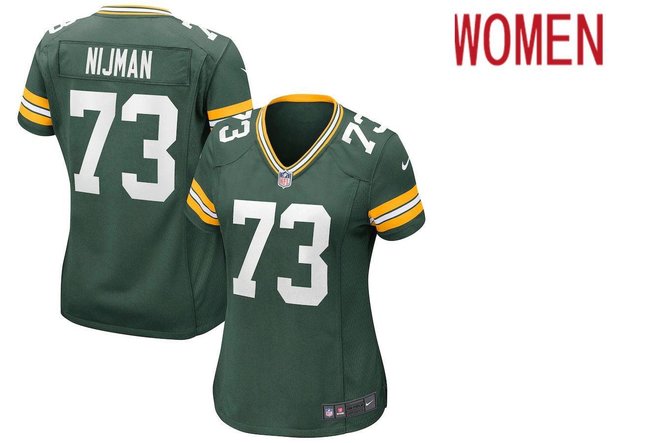 Women Green Bay Packers #73 Yosh Nijman Nike Green Game NFL Jersey